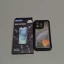 Lanhiem for iPhone 15 Pro Case, IP68 Waterproof Dustproof Shockproof Case with Built-in Screen Protector, Full Body Protective Heavy Duty Phone Case for iPhone 15 Pro - 6.1 inch (Black/Clear)