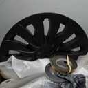 2026 Wheel Cover Compatible with Tesla Model 3 Highland 2025 18 Inch Wheels, Symmetrical Design, Matte Black Hubcap Replacement for Model 3 Accessories 2024