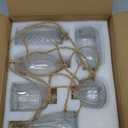 6 Pcs Stained Glass Hanging Vases Colorful Glass Terrariums with Rope Small Hanging Planters Pot Containers for Air Plants Flowers Garden Home Wedding Decor