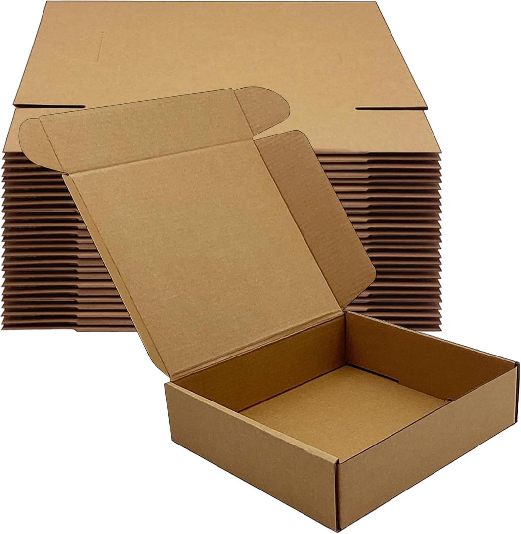 Shipping Boxes 8x5x2 inch 50 Pack,Brown Corrugated Boxes Mailer Packaging for Mailing Small BusinessE-Commerce Gift Boxes for Wrapping Present Moving Storage Heavy Duty Recycled Cardboard Boxes