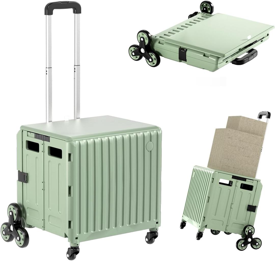 TODAYGO Utility Cart Foldable 65L Capacity: Heavy-Duty Teacher Organization for Classroom & Supplies