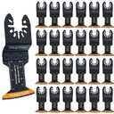 100Pcs Curved-Edge Oscillating Tool Blades Professional Universal Oscillating Saw Blades Wood Multitool Blades Compatible with Dewalt, Milwaukee, Ryobi, Rockwell, Bosch