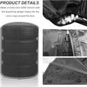 Tire Cover with 4 Felt Pads, Waterproof 420D Oxford Spare Tire Storage Bag with Zipper, Heavy Duty Tyre Stack Dust Protective Cover for Trucks SUVs Trailers, Car Accessories L