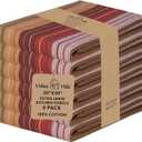 Urban Villa Kitchen Towels Harvest Stripes Towels Set of 6 20" X30 100% Cotton Highly Absorbent Quick Drying Dish Cloths & Dish Towels Thanksgiving Fall Tea Towels with Hanging Loop Towels