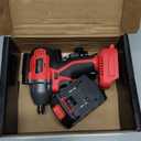 4.0Ah Battery Cordless Impact Wrench, Brushless 1/2 Impact Gun, 320Ft-lbs(430N.m) 20V High Torque Power Impact Driver, Electric Impact for Car Home, Red
