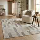 RUG BRANCH Nomad 4'x6' (Exact Size: 3'11" x 5'7") Abstract Indoor Area Rug, Beige Brown, Modern - Living Room, Bedroom, Dining Room, and Kitchen