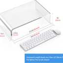 Acrylic Monitor Stand Riser Acrylic Laptop Stand Riser PC Holder Clear Computer Monitor Stand for Desk White Laptop Stand for Desk Compatible with iMac MacBook All Notebooks