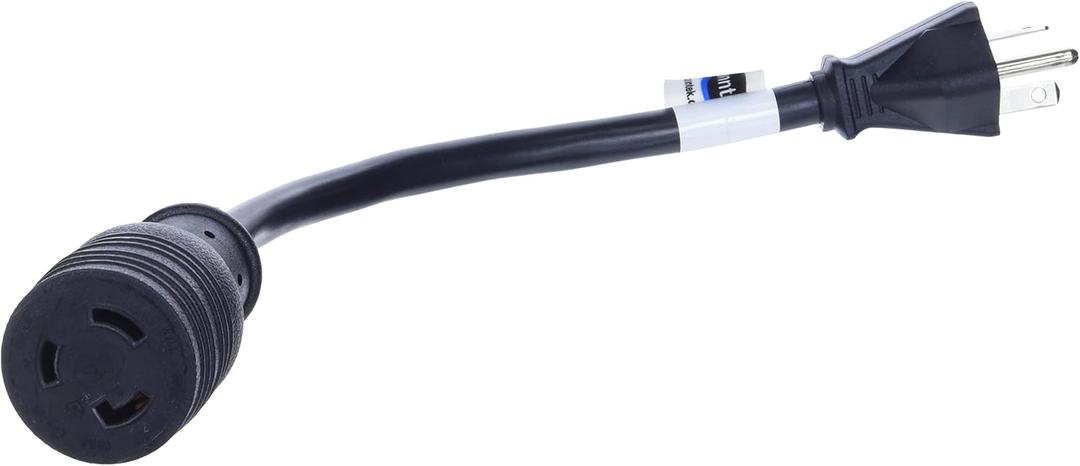 Conntek 1F520L520 1-Feet NEMA 5-20P 20-Amp 125-volt Plug to 20Amp 125V L5-20R Locking Female Connector