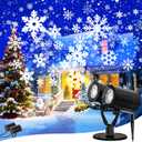 AKSDA Christmas Snowflake Projector Lights Outdoor, 2025 Upgraded Double Head, 360° Rotating, IP65 Waterproof, Timer Function - Holiday, Party, Christmas Decorations & Gifts for Yard, Garden, Indoor