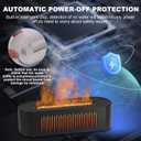 Volcano Humidifier Flame Fire Diffuser: 260ml Super Quiet Essential Oil Diffuser with 7 Colors Flame Light Spray Scent Humidifier with Waterless Auto Shut-Off Protection for Yoga Gym (Black)