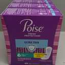 Poise Ultra Thin Incontinence Pads & Postpartum Pads for Bladder Leaks, 3 Drop Light Absorbency, Regular Length, 144 Count, Packaging May Vary