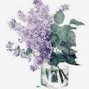 ABEUTY DIY Paint by Numbers for Adults Beginner, Small Fresh - Lilac 16x20 inches Fun DIY Adult Arts and Crafts Kits (No Frame)