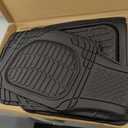 Motor Trend FlexTough Floor Mats for Cars, Black Deep Dish All-Weather Car Mats, Waterproof Trim-to Fit Automotive Floor Mats for Cars Trucks SUV, Universal Floor Liner Car Accessories