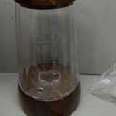 FOODLE Large Glass Drink Dispenser with Spigot - Glass Beverage Dispenser with Stand - Perfect for Parties & Weddings - Pitcher for Lemonade, Water, Sangria, Punch & Juice - Leakproof - 1.72 Gallon