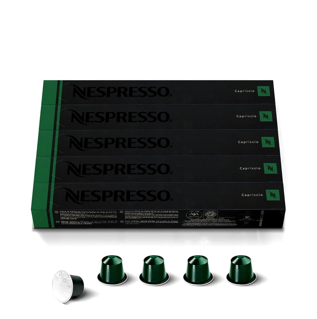 Nespresso Capsules Original Line, Capriccio, Medium Roast Espresso Coffee, 50 Count Coffee Pods