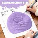2Pcs of 2FT Bean Bag Chair, 2' Small Bean Bags with Memory Foam Filled