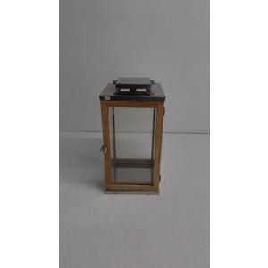 Large Lanterns Decorative - 25in IP65 Waterproof Wood Decorative with Tempered Glass & LED Flameless Candle , Decorative Lantern for Indoor Outdoor, Front Porch, Garden, Farmhouse,