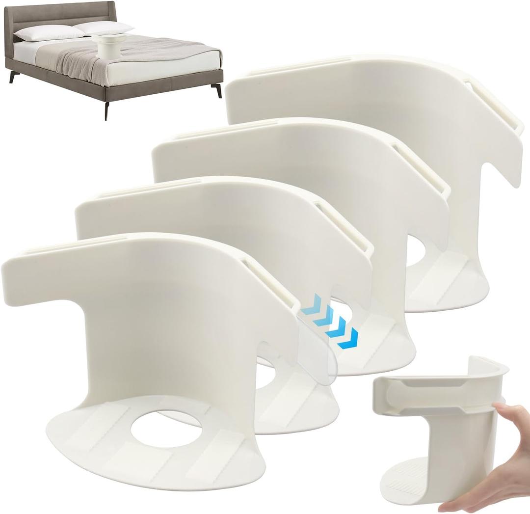 Lock Sheet Holders,Bed Sheet Lock Clips, Sheet Holders Keep Sheets Firm & Tight, Heavy Duty Bed Sheet Holder Corner Fitted Sheet Straps Fit All Mattress Size (4, White)
