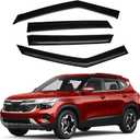 Canvcle Seltos Rain Guards - Window Visors for Kia Seltos 2021-2025 2026, Outside-Mount Tape-On Side Window Wind Deflectors for Seltos Accessories, Vent Visors Shades Rainproof 4PCS