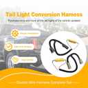2PCS Tail Light Conversion Harness Compatible with GMC Sierra 2500 3500 Denali 2016-2018, Chevrolet Silverado 2500 3500 LTZ 2016-2018, 2500 3500 2019, LED Harness Wiring Connector