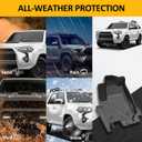 Falafa Floor Mats for Toyota 4Runner 2025 5 Seats(Not for Hybrid), All Weather TPE Heavy Duty Floor Liners for 4Runner Accessories, Front & Rear 4 Runner Car Mats, Black