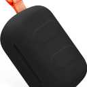 Geiomoo Silicone Case for Skullcandy Dime 3, Protective Cover with Carabiner (Black)