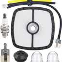 SRM 225 Tune Up Kit For Echo SRM225 GT225 PAS225 PE200 SRM230 SRM210 HC150 PPF210 Weed Eater Trimmer PB250LN PB250 ES250 Blower Includes Air Filter, Spark Plug, Fuel Filter,Fuel Line, Primer Bulb
