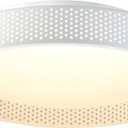 White Rustic Flush Mount Ceiling Light Fixture, 13inch LED Cage Ceiling Light Fixture,LED 24W,Dimmable Minimalist 5CCT 3000K-6000K Celing Lamp for Bedroom,Kitchen,Laundry,Hallway