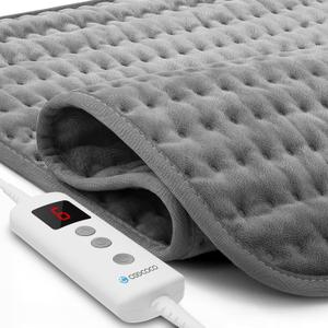 XXXL Heating Pad for Back Pain Relief, CooCoCo Extra Large Heat Pad for Period Cramps, 6 Heat Settings, Auto Off, Moist Heat, Machine Washable, Gifts for Mom Dad Women Men Her Him, 18" x 33"