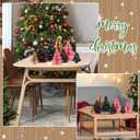 Faccito 8 Pcs Neutral Paper Christmas Tree Honeycomb Centerpiece Paper Honeycomb Christmas Tree with 2 LED Light Strings Holiday Hanging Decoration Table Centerpiece (Bright Color)