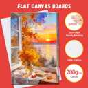 Simetufy 5 Pack 20"x30" Large Canvas Boards & Panels for Painting, Paint Canvas for Adults & Artists– 100% Cotton Acid Free Primed for Acrylic & Oil