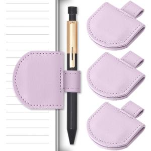 SESENSE Magnetic Pen Holder for Notebook - 3 Pcs Leather Magnetic Bookmarks Holder for Reading Women, Book Lover Gifts for Bookish, Standard Size