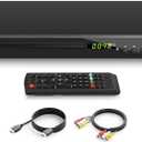 HD Blu Ray Player, Blue Ray/ DVD/ CD Player for TV, Play Region A/ 1 Blu-ray Disc and All Region DVD Discs, Blu-ray DVD Player with HDMI/ AV/ Coaxial Output, USB Input, Built-in PAL NTSC (Zone 1 Blu-ray)