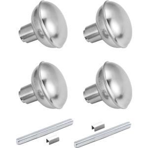 2 Pack Brushed Nickel Door Knob Set with Spindle, Old Style Door Knobs Replacement Set for Mortise Lock Interior Doors, Satin Nickel