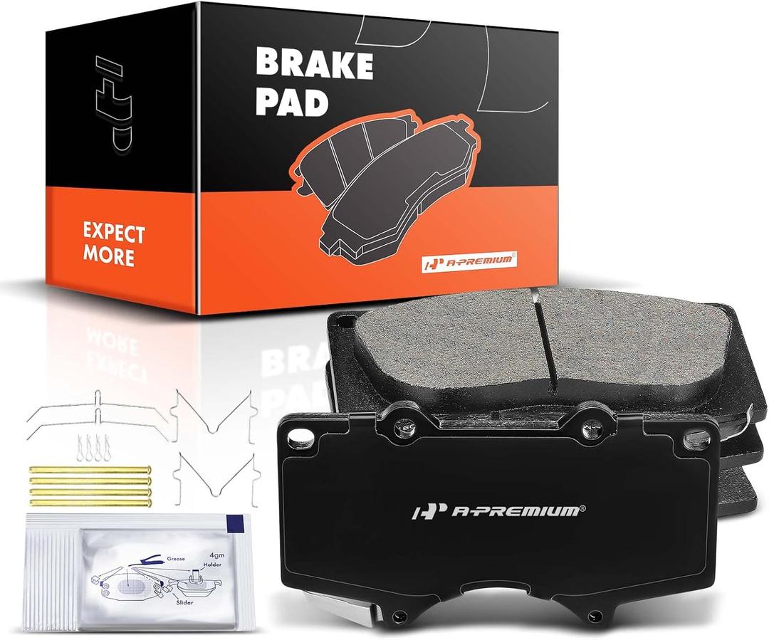 A-Premium Front Ceramic Brake Pads Set Compatible with Toyota and Lexus Models - Tacoma 2005-2022, Tundra 2000-2006, 4Runner 2003-2022, FJ Cruiser 2007-2014, Sequoia, GX460, GX470