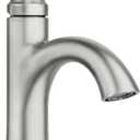 Moen Wellton Spot Resist Brushed Nickel One Hole Single-Handle Bathroom Faucet with Optional Deck Plate and Drain Assembly, 84980SRN