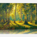 Forest Wall Art Green Nature Canvas Pictures White Birch Tree Painting for Living Room Spring Scenery Art Prints Decor Modern Mountain Landscape Artwork for Bedroom Dinning Room Home Office Decorations 20x40inch