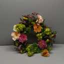 Nearly Natural 24" Peony Wreath, 24in, Mixed
