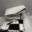 KICMOR 5x7 Rug for Living Room Bedroom, Fluffy Black and White Area Rug Fuzzy Shaggy Floor Carpets, Big Large Soft Plush Checkered Rugs for Kids Girls Boys Room Dorm Nursery, Home Decor Aesthetic