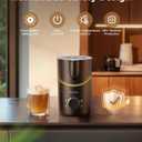 8-in-1 Milk Frother, 21.16oz/600ml Automatic Milk Frother and Steamer, Electric Hot & Cold Foam Maker, Ergonomic Grip Detachable Frother for Coffee, Latte, Cappuccino, Dishwasher Safe