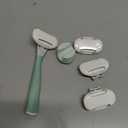 Flamingo Shaving Razor Set for Women - Original Razor Handle, 4 Blade Refills, and Shower Holder - Sage