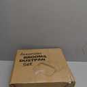 kelamayi Upgrade Broom and Dustpan Set, Self-Cleaning with Dustpan Teeth, Indoor&Outdoor Sweeping, Ideal for Dog Cat Pets Home Use, Stand Up Broom and Dustpan (Gray & Orange)