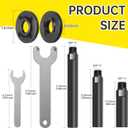 Angle Grinder Attachments Kit with 3 Extension Rods (5.5"/4"/3"), 4 Sets Flange Nut Assemblies & 2 Spanner Wrench - 5/8"-11 Thread Compatible with DeWalt Milwaukee Makita Bosch Grinder Accessories