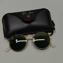 Pro Acme Round Sunglasses Glass Lens Metal Frame Retro Circle Sun Glasses for Women Men, Lens Width: 50 Millimeters