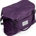 Sports Duffel Bags for Women Dark Purple Weekender Travel Totes Bag for Airplane, Cute Sports Gym Dance Bag Overnight Luggage Bag with Wet Pocket, Carry On Hospital Bag for Labor and Delivery