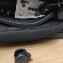 BestOffice | Ergonomic Office Chair | Mid-Back Swivel Desk Chair | Breathable Backrest & Lumbar Support | Adjustable Height | Sponge Seat | Rolling Wheels | Dark Black | for Adults & Women