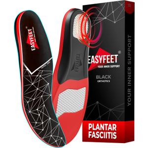 Premium Anti-Fatigue Shoe High Arch Support Insoles Men Women - Plantar Fasciitis Inserts - Orthotic Inserts Shoe Soles Standing All Day - Flat Feet Foot - Work Boot Insoles (M (Men 9-10.5/Women 10-11.5), Black)