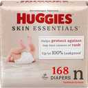 Huggies Size Newborn Diapers, Skin Essentials Baby Diapers, Size Newborn (6-9 lbs), 168 Count