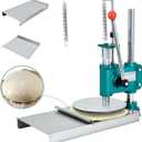 9.5 Inch Manual Pizza Dough Press Machine, Adjustable Thickness Household Dough Presser for Pizza Crust, Pastry, Hand Pies and Bread Dough Making