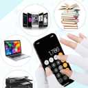 Glooarm 2 Pairs Fingerless Gloves for Women Men Winter Thick Caremere Warm Knit Stretchy Unisex Adults (Medium, Black, White)